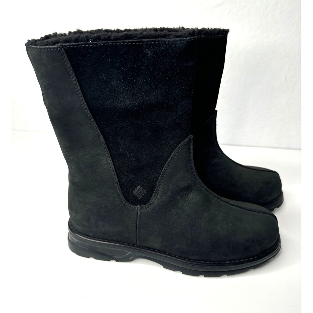Columbia Womens Shirebrook Black Waterproof Winter Boots Size 7